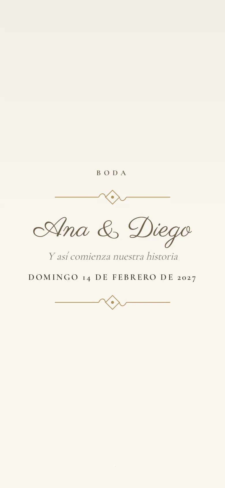 Invitación de boda de ejemplo